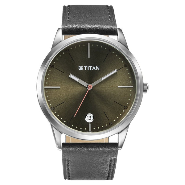 Titan Quartz Analog Leather Strap Watch for Men