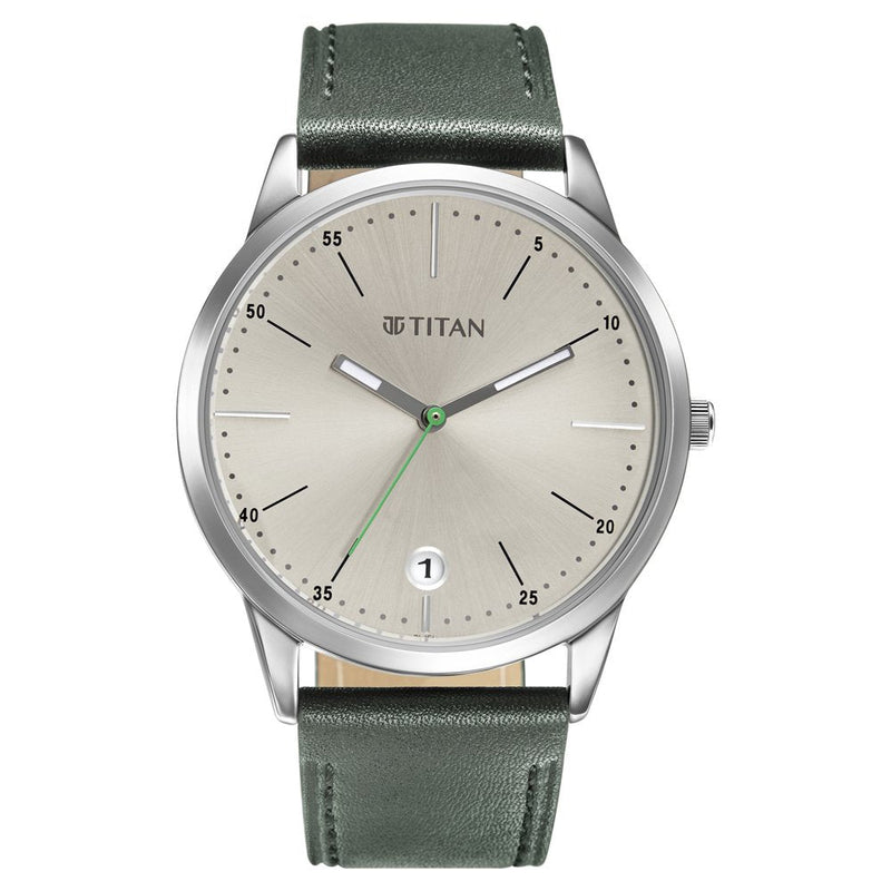 Titan Quartz Analog Leather Strap Watch for Men