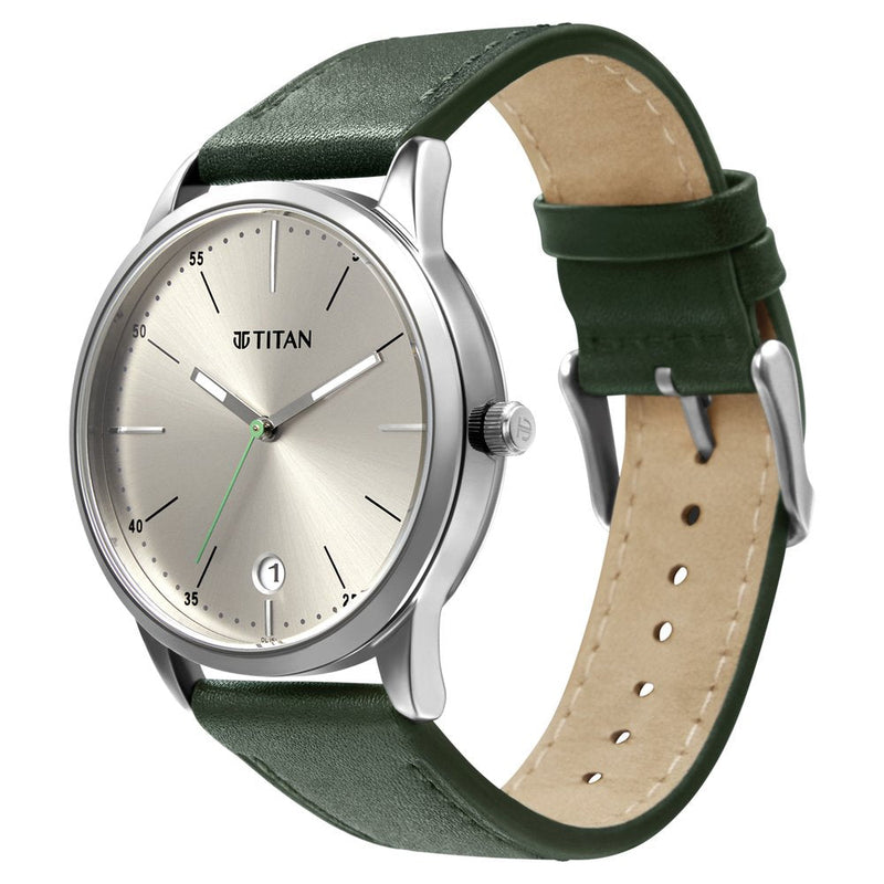 Titan Quartz Analog Leather Strap Watch for Men