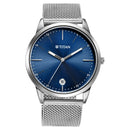 Titan Elmnt Blue Dial Analog Stainless Steel Strap Watch for Men