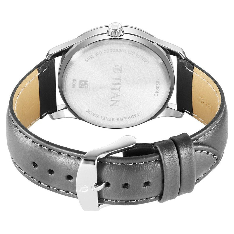 Titan Urban Grey Dial Analog Leather Strap Watch for Men