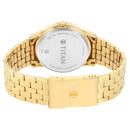 Titan Quartz Analog with Day and Date Black Dial Metal Strap Watch for Men