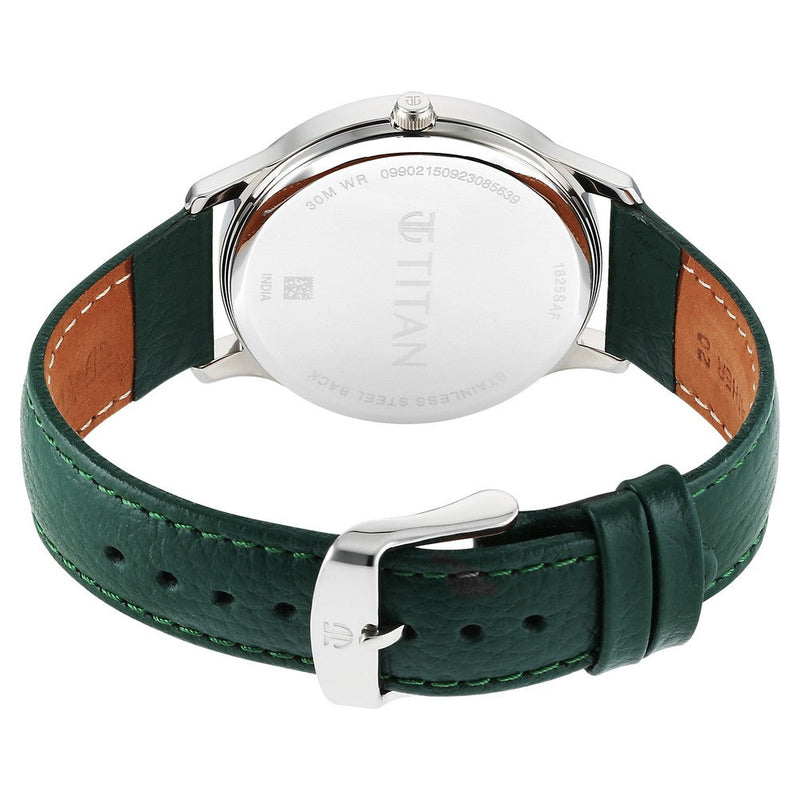 Titan Yin & Yang Green Dial Analog Leather Strap Watch for Men