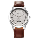 Titan Karishma Quartz Analog Silver Dial Leather Strap Watch for Men