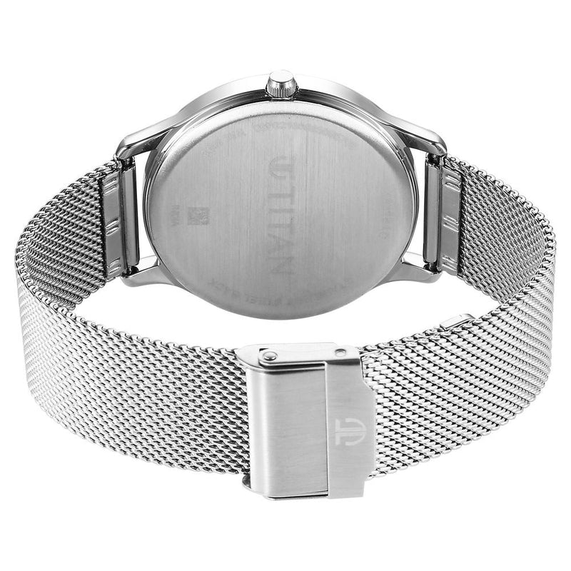 Titan Karishma Quartz Analog Silver Dial Stainless Steel Strap Watch for Men