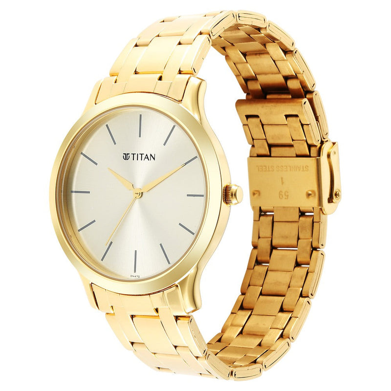 Karishma Radiance Champagne Dial Analog Watch for Men