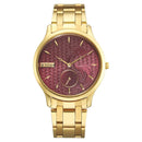 Titan Tet Red Dial Analog Stainless steel Strap Watch for Men