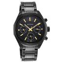Titan Quartz Multifunction Black Dial Stainless Steel Strap Watch for Men