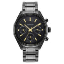 Titan Quartz Multifunction Black Dial Stainless Steel Strap Watch for Men