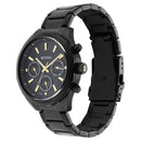 Titan Quartz Multifunction Black Dial Stainless Steel Strap Watch for Men
