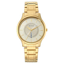 Titan Quartz Analog with Day and Date Yellow Dial Metal Strap Watch for Men