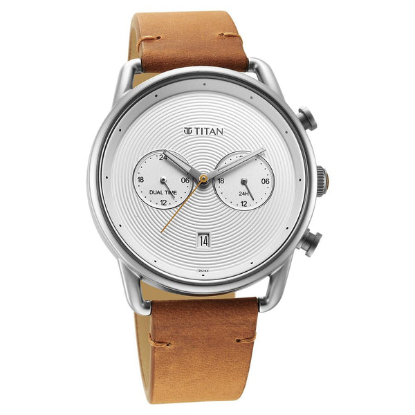 Titan Quartz Analog Leather Strap Watch for Men