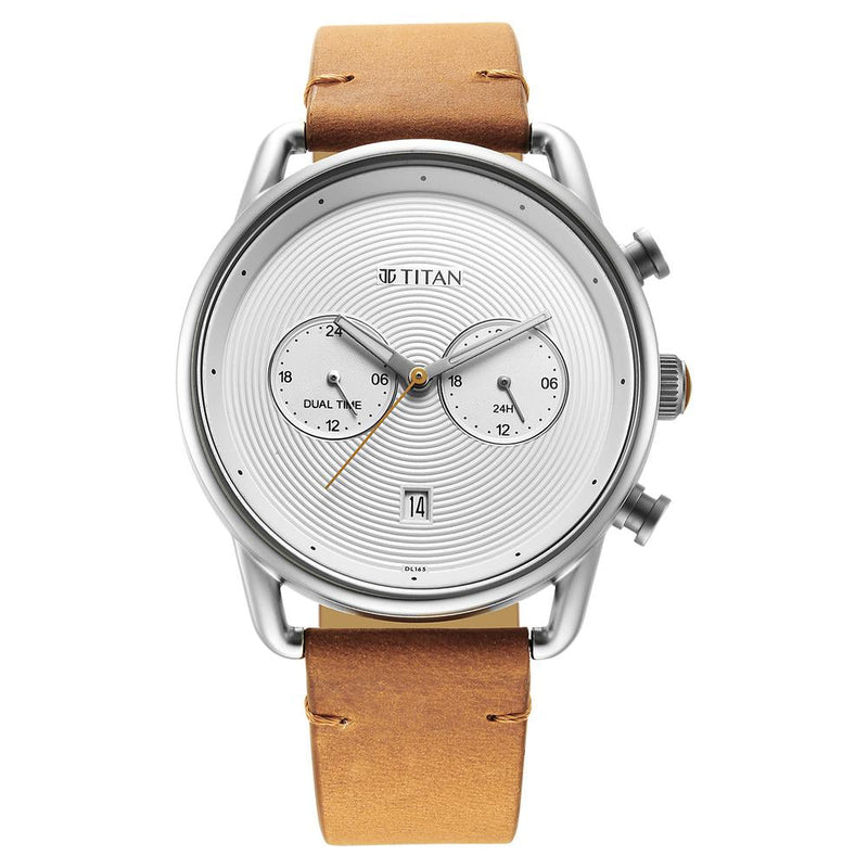 Titan Quartz Analog Leather Strap Watch for Men