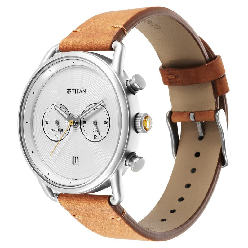 Titan Quartz Analog Leather Strap Watch for Men