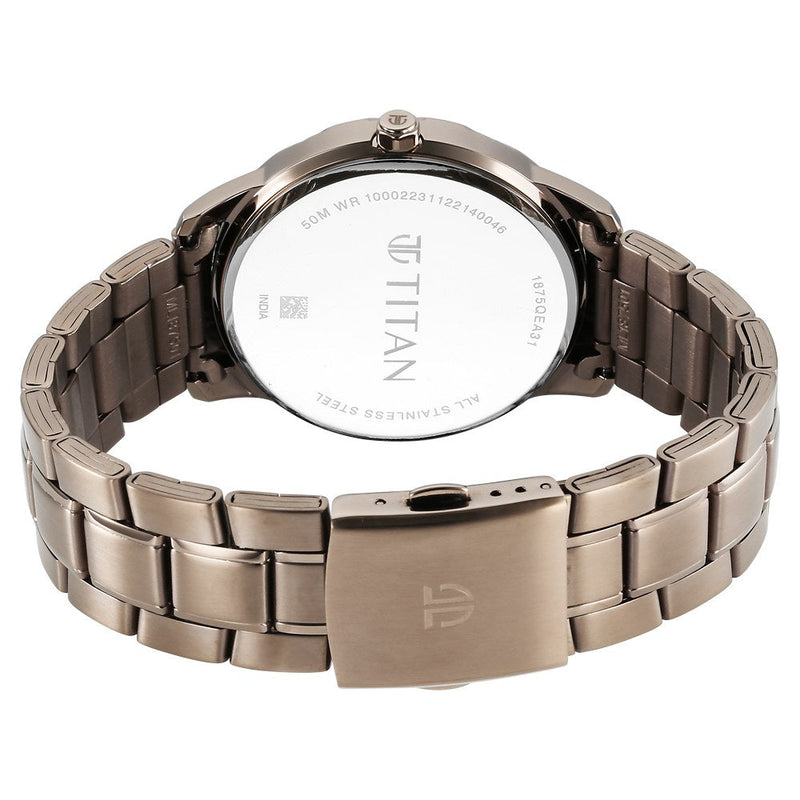 Titan Regalia Opulent White Dial Watch for Men