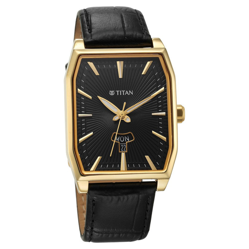 Titan Regalia Opulent Black Dial Watch for Men