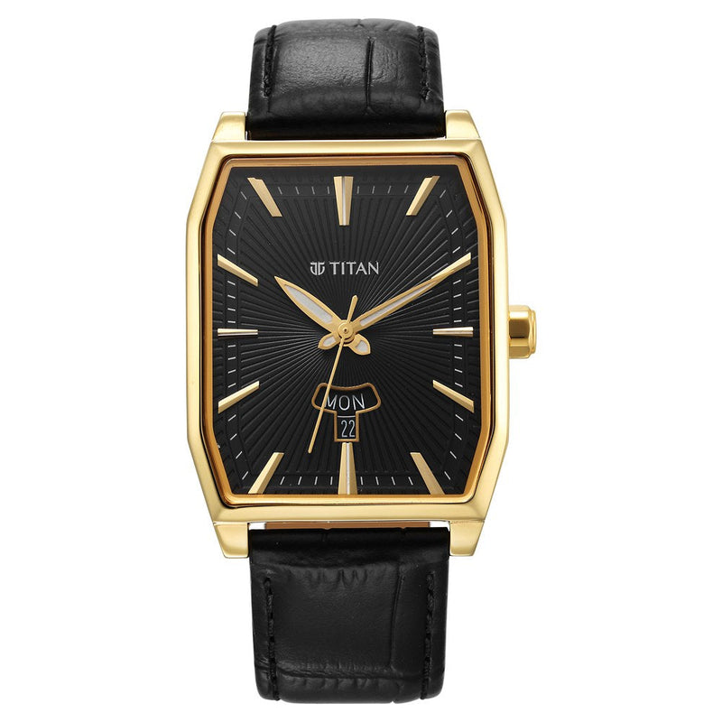 Titan Regalia Opulent Black Dial Watch for Men