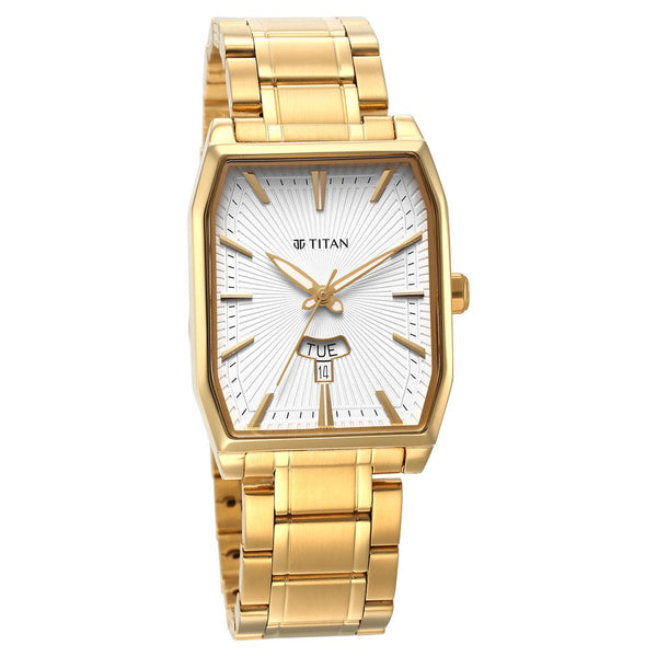 Titan Regalia Opulent White Dial Watch for Men