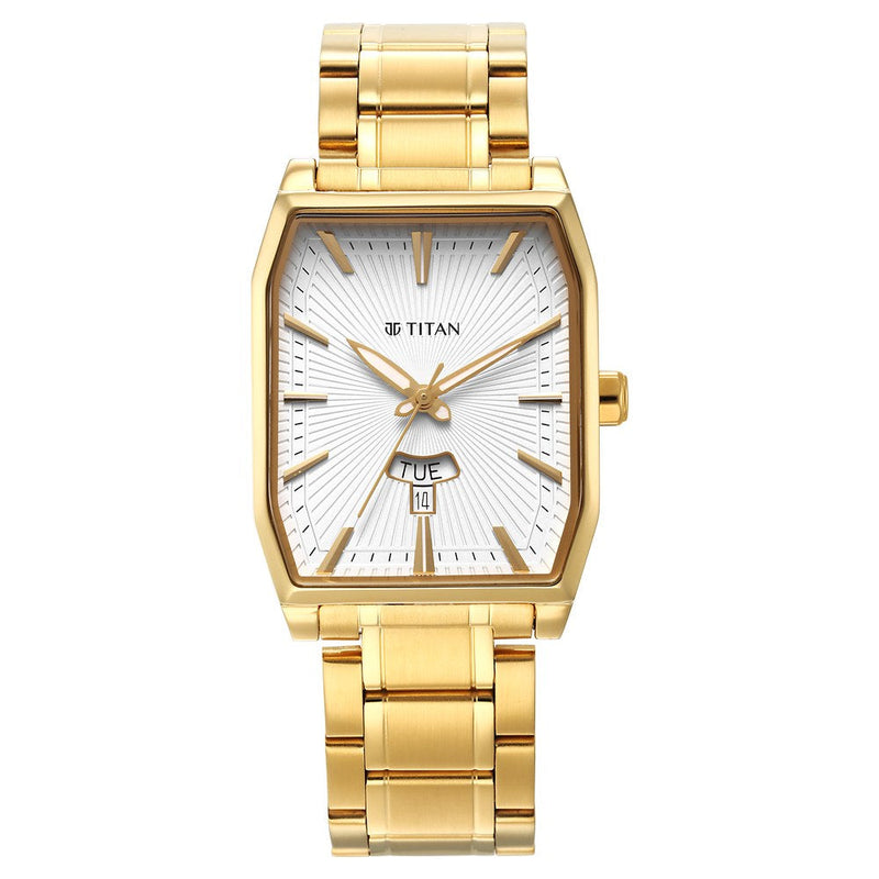 Titan Regalia Opulent White Dial Watch for Men