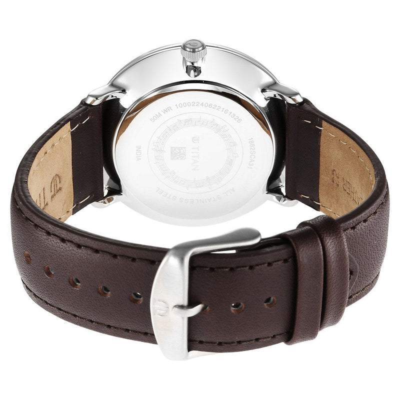 Titan Quartet Black Dial Multi Leather Strap watch for Men