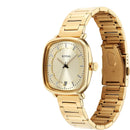 Titan Shaped Case Light Champ Dial Metal Strap Watch