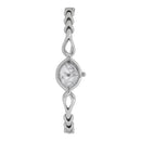 Titan Quartz Analog Silver Dial Metal Strap Watch for Women