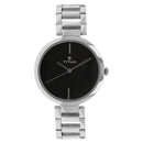 Titan Quartz Analog Black Dial Stainless Steel Strap Watch for Women