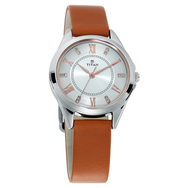 Titan Sparkle White Dial Analog Watch for Women