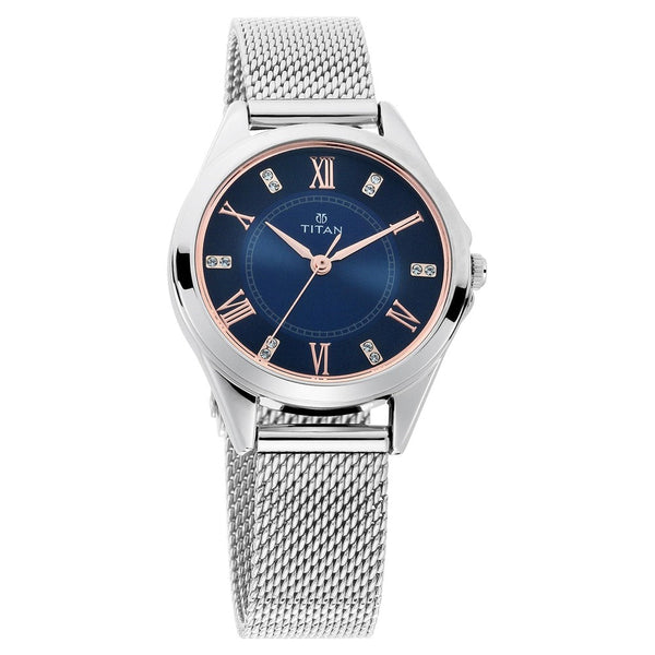 Titan Sparkle Blue Dial Analog Watch for Women