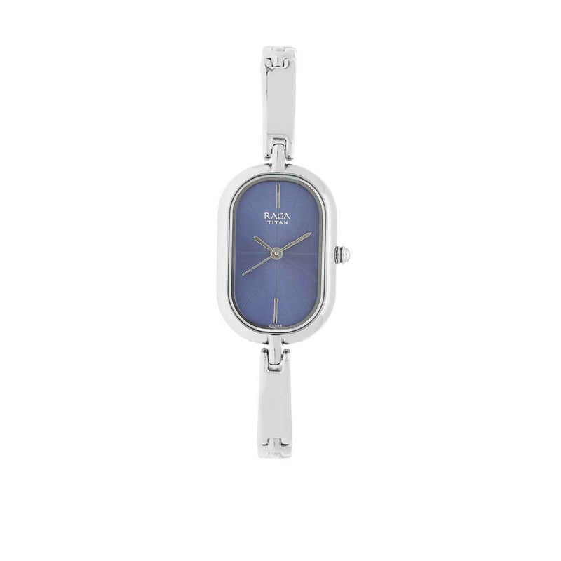 Titan Raga Viva Blue Dial Women Watch With Metal Strap