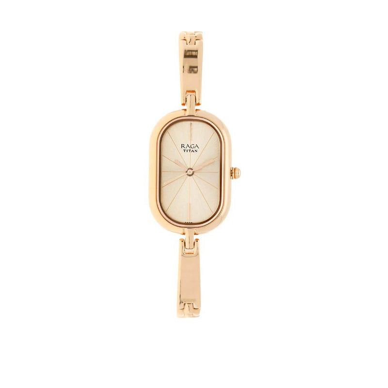 Titan Raga Viva Rose Gold Dial Women Watch With Metal Strap