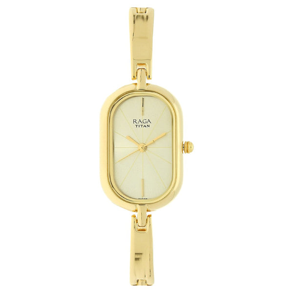 Titan Raga Viva Champagne Dial Women Watch With Metal Strap