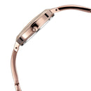 Titan Quartz Analog with Date Rose Gold Dial Metal Strap Watch for Women