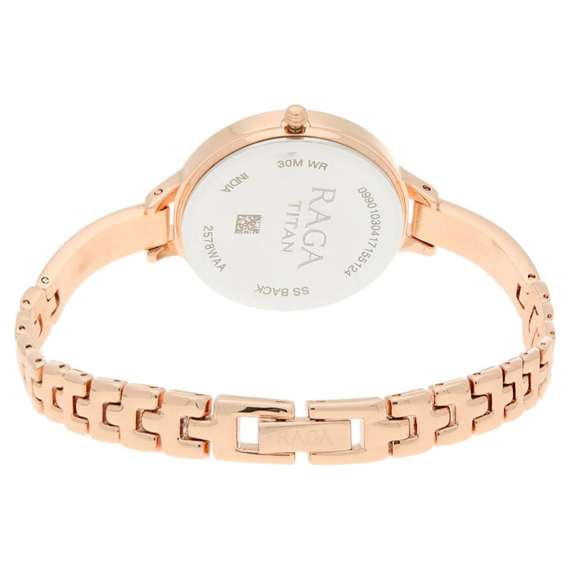 Titan Raga Viva Rose Gold Dial Women Watch With Metal Strap