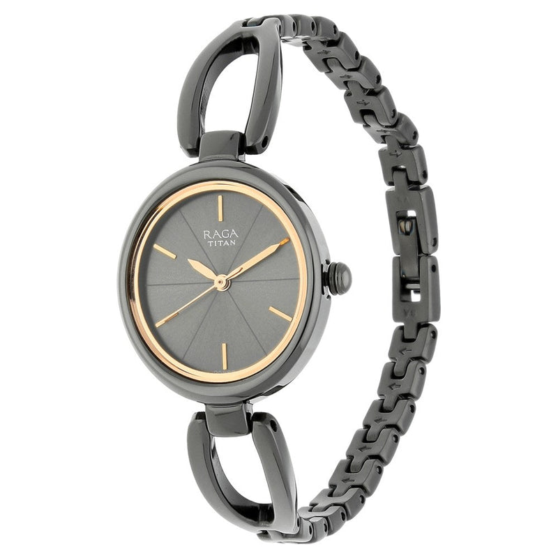 Titan Raga Viva Anthracite Dial Women Watch With Metal Strap