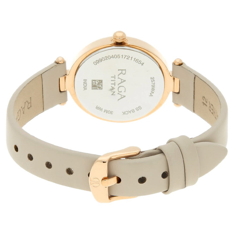 Titan Raga Viva Rose Gold Dial Women Watch With Leather Strap