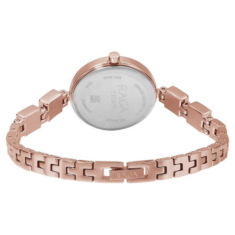 Titan Raga Viva Rose Gold Dial Analog Metal Strap watch for Women