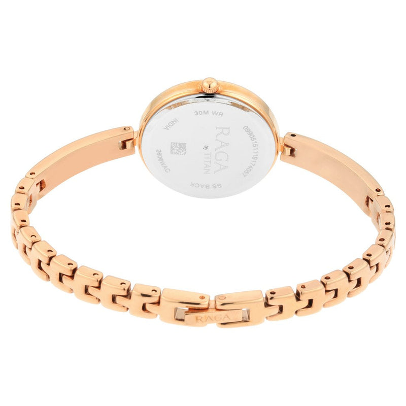 Titan Raga Viva Rose Gold Dial Women Watch With Metal Strap