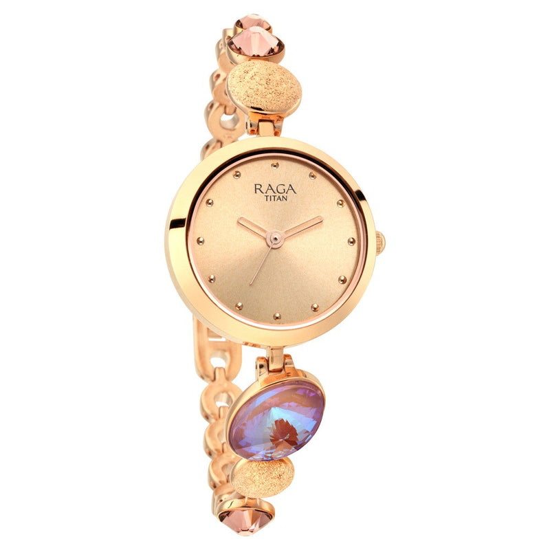 Titan Raga Moments Of Joy Mother of Pearl Dial Women Watch With Metal Strap