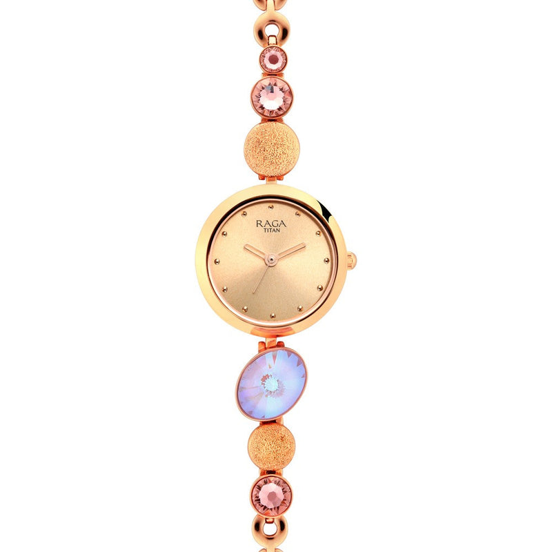 Titan Raga Moments Of Joy Mother of Pearl Dial Women Watch With Metal Strap