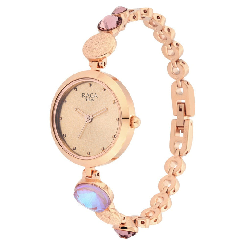 Titan Raga Moments Of Joy Mother of Pearl Dial Women Watch With Metal Strap