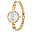 Titan Raga Viva Silver Dial Analog with Date Golden Metal Strap watch for Women