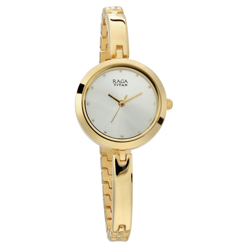 Titan Raga Viva Silver Dial Women Watch With Metal Strap