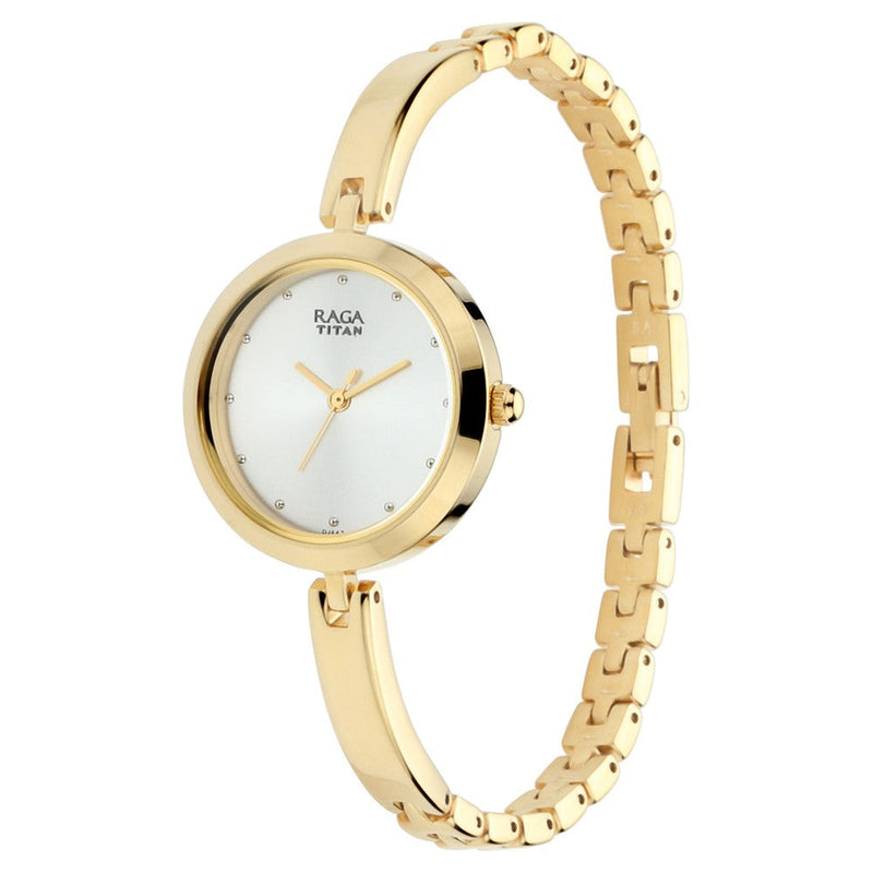 Titan Raga Viva Silver Dial Women Watch With Metal Strap