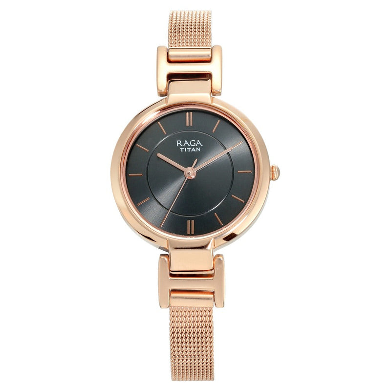 Titan Raga Viva Anthracite Dial Women Watch With Metal Strap