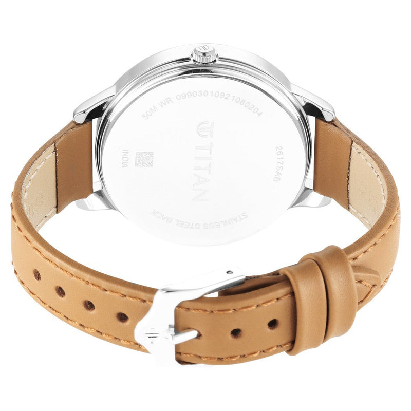 Titan Trendsetters Brown Dial Analog Leather Strap watch for Women