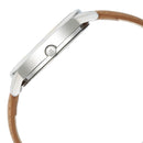 Titan Urban Silver White Dial Analog Leather Strap watch for Women