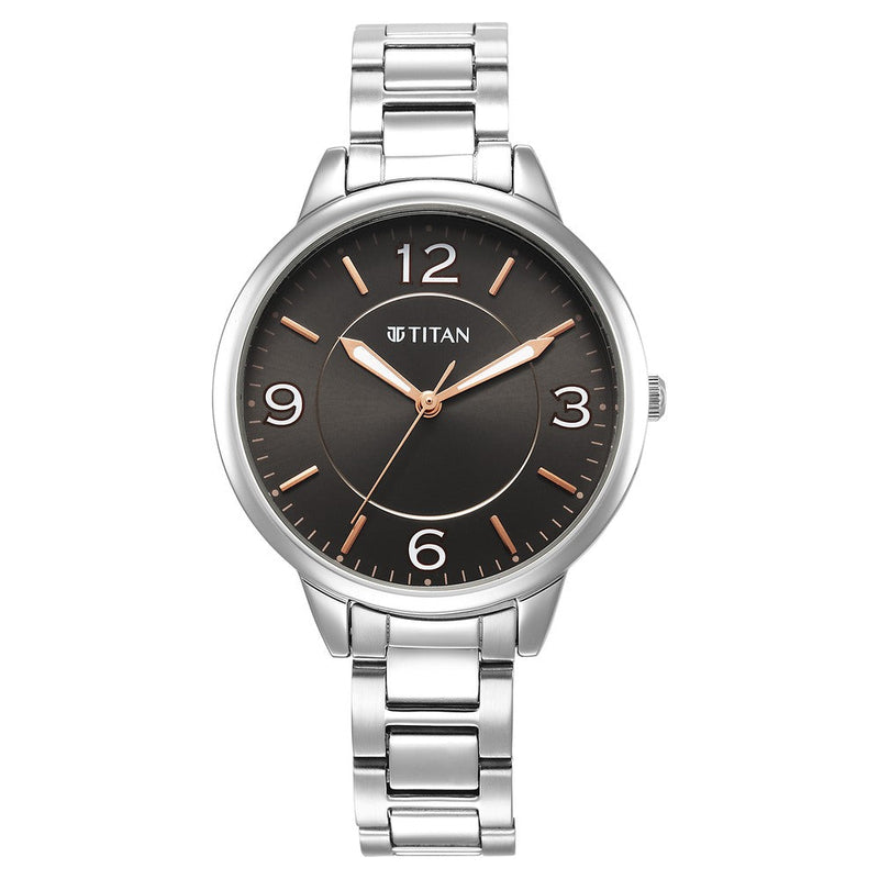 Titan Urban Anthracite Dial Analog Metal Strap watch for Women