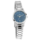 Titan Quartz Analog with Date Blue Dial Metal Strap Watch for Women
