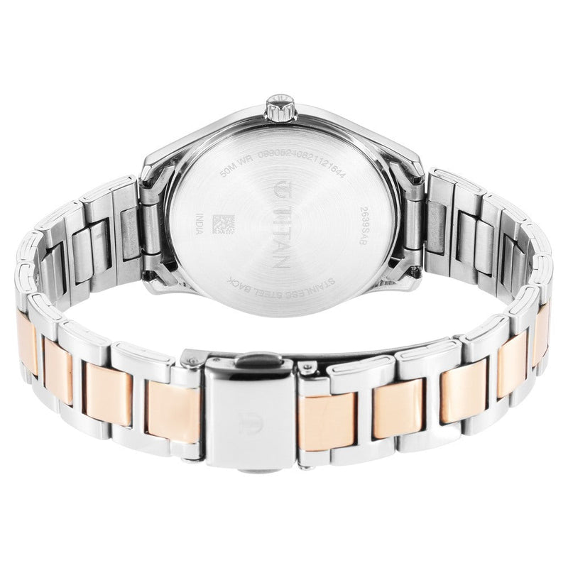 Titan Trendsetters Anthracite Dial Women Watch With Stainless Steel Strap